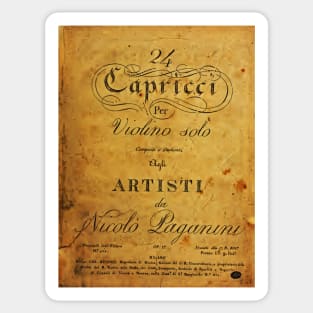 Nicolo Paganini's 24 Capricci Sticker